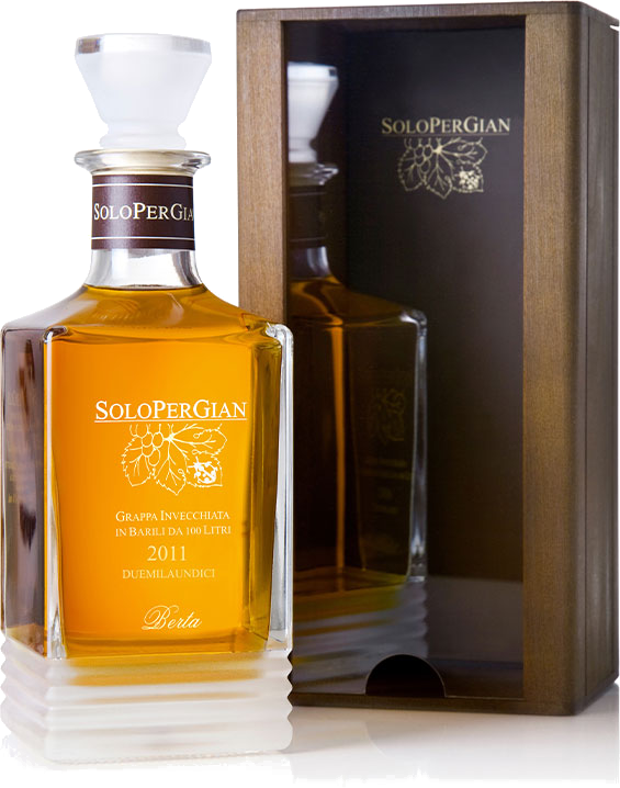 Grappa Berta SoloPerGian – affinamenti lunghi, profondità balsamica, spezie dolci