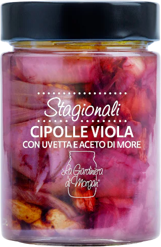 Giardiniera di Morgan Le Cipolle Viola con aceto di more e uvetta 310 mL