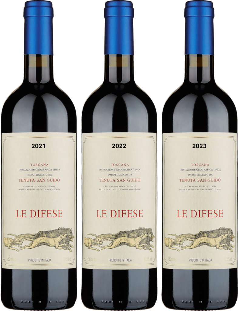 Verticale Le Difese (Tenuta San Guido) 2021 · 2022 · 2023